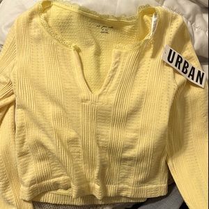 Out From Under Go For Gold Seamless Pointelle Top